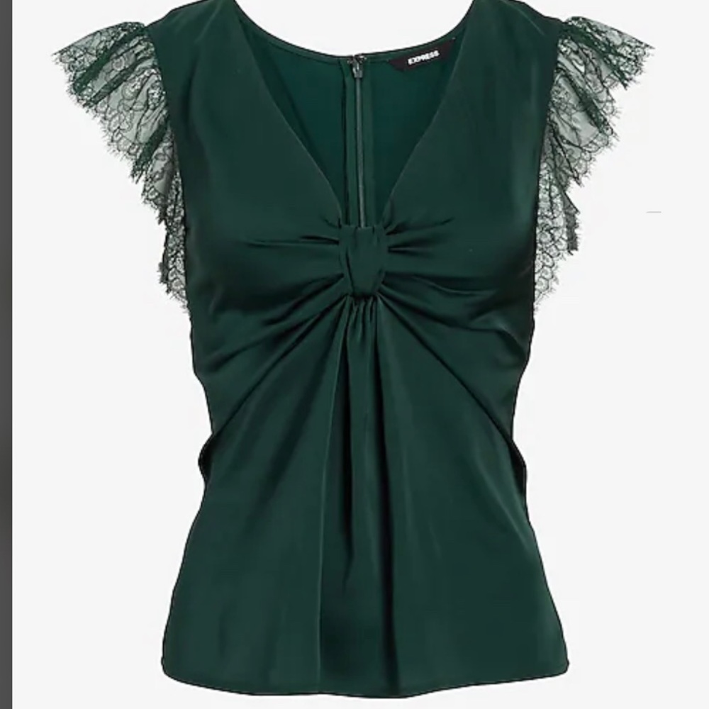 *SOLD*NWT Express Satin Twist Front Blouse, Sz S